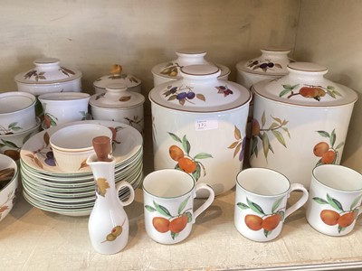 Lot 772 - Extensive service of Royal Worcester Evesham pattern tea and dinner ware, complete with matching glasses