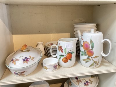 Lot 772 - Extensive service of Royal Worcester Evesham pattern tea and dinner ware, complete with matching glasses