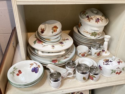 Lot 772 - Extensive service of Royal Worcester Evesham pattern tea and dinner ware, complete with matching glasses