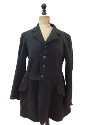 Lot 969 - Early 20th century black hunting coat by Reynard & Co., Savile Row, made in June 1913 for Robert Stormonth Darling (1880-1956), the Scottish first-class cricketer