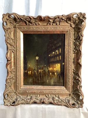 Lot 147 - Victor Reid (early 20th century) pair of oils on board, London street scenes