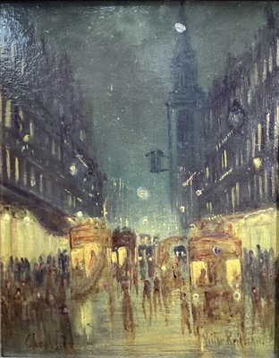 Lot 147 - Victor Reid (early 20th century) pair of oils on board, London street scenes