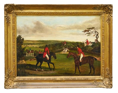 Lot 996 - David Dalby of York (1780-1849) set of four oils on canvas - A Hunting Day, 45.5cm x 65.5cm, in gilt frames