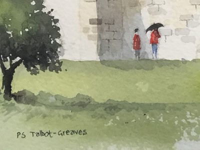 Lot 320 - Paul Talbot-Greaves, watercolour of Bolton Abbey (featured on Channel 4's Watercolour Challenge in 1998) 27cm x 38cm, glazed frame