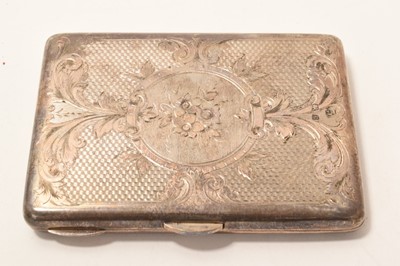 Lot 321 - Edwardian silver card case