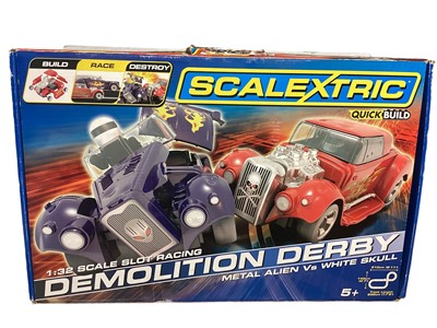 Lot 1965 - Scalextric demolition Derby set (contents sealed)