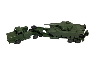 Lot 1850 - Selection of unboxed Dinky models Tank Transporter & Centurion Tank, Foden lorry and Luxury coach