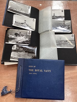 Lot 1491 - Three albums of Royal Navy postcards