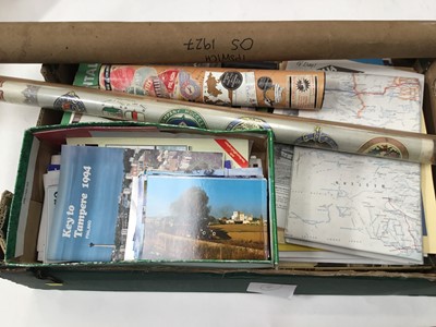 Lot 1449 - Collection of railway related ephemera, guides, wall chart etc