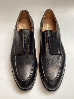 Lot 2131 - Mens Crockett & Jones black leather shoe, size 9 1/2 unworn. Laces in shoe box.