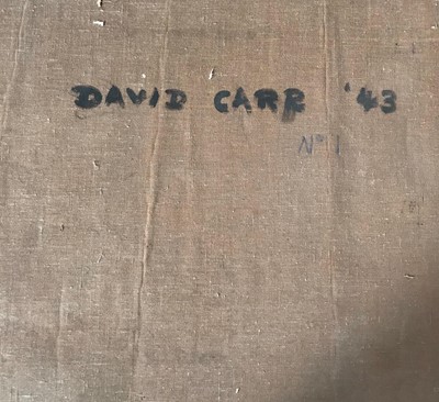 Lot 989 - *David Carr (1915-1968) oil on canvas - Ipswich Docks, relined but signed and dated verso 1943 beneath new lining, framed, 44.5cm x 59.5cm Provenance: Ex. Glyn Morgan Estate
