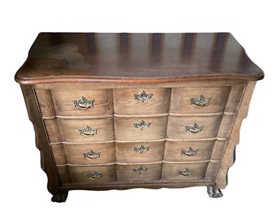 Lot 1231 - Oak chest of four drawers, 1m wide