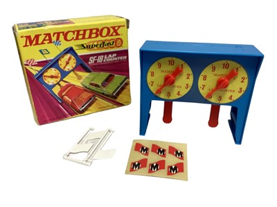 Lot 1848 - Matchbox Superfast models 1-75 Series, incl No 17 (x4), No 20, No 12, No 4 and No 1, plus SF-18 lap Counter all boxed. (9)