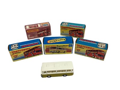 Lot 1848 - Matchbox Superfast models 1-75 Series, incl No 17 (x4), No 20, No 12, No 4 and No 1, plus SF-18 lap Counter all boxed. (9)