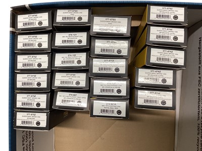 Lot 1916 - Graham Farish N Gauge EWS Queen Mary Brake Vans, boxed 377-875Z (x6), 377-875Z (x6), 377-876Z (x5) & 377-875X, plus BR Restaurant Cars & TPO Sorting Vans (x10) (27 total)