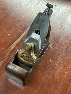 Lot 2449 - Norris No 51 adjustable smoother plane with full early Norris iron, brass and steel fittings.