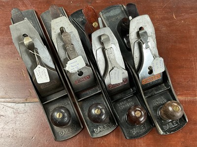 Lot 2477 - Group of four Stanley / Stanley Bailey No. 5 1/2 planes (4).