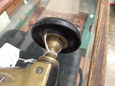 Lot 2403 - Rare Victorian brass mounted ebony brace by Atkinson Brothers, with unusual hollow brass handle, as opposed to an ebony handle. It is believed to be an almost unique feature of this brace, with...