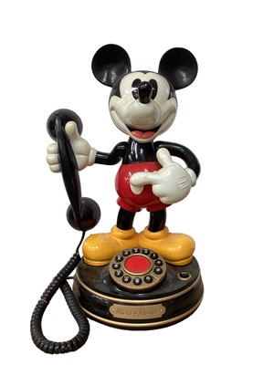 Lot 2549 - Mickey Mouse telephone and bakelite TV