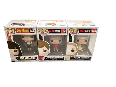 Lot 1902 - Funko Pops Ranges Television & Movies Man Men & Pulp Fiction (See Images for Content) (3)