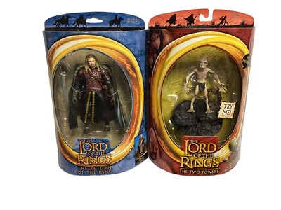 Lot 1911 - Toy Biz The Lord of the Rings (The Fellowship of the Ring) Deluxe Gift Pack, boxed 81084, & The Lord of the Rings Elves of Middle-Earth, boxed 81655, plus three other action figures and life...