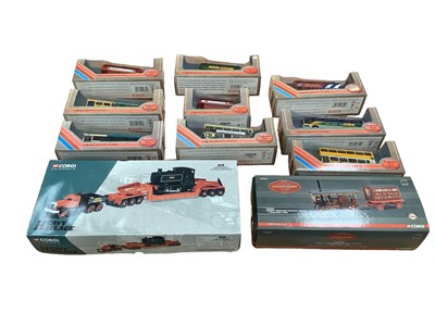 Lot 1919 - Matchbox Flight Hunter K-2002, Corgi Classics Heavy Haulage, boxed 31007, Vintage Glory, RAF Vans, plus EFE buses & coaches, boxed (1 box)