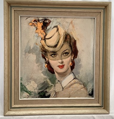Lot 76 - William Henry Barribal (1874-1952), oil on board, portrait of a woman, 31cm x 29cm, framed