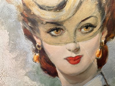 Lot 76 - William Henry Barribal (1874-1952), oil on board, portrait of a woman, 31cm x 29cm, framed