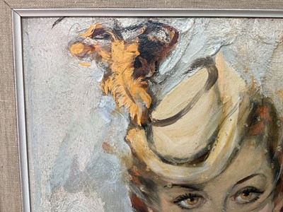 Lot 76 - William Henry Barribal (1874-1952), oil on board, portrait of a woman, 31cm x 29cm, framed