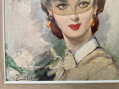 Lot 76 - William Henry Barribal (1874-1952), oil on board, portrait of a woman, 31cm x 29cm, framed