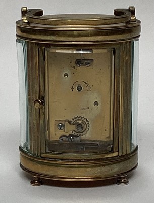 Lot 2600 - Two antique brass cased carriage clocks