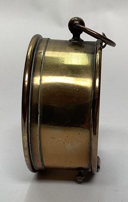 Lot 2599 - Antique German brass cased aneroid barometer, 10cm diameter