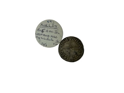 Lot 454 - Saxon - Aethelred II silver long cross Penny R/ Leofpold MO Pin (Mint of Winchester) circa 997-1003 AD GVF/AEF Spink ref: 1151 (1 coin)