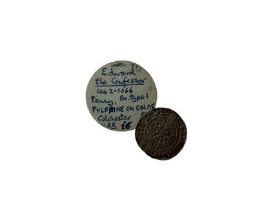 Lot 455 - Saxon - Cnut silver short cross Penny R/ Pvlpine On Col (Mint of Colchester) circa 1029-36 AD (N.B. Obv: Weakness & slight crease to flan) otherwise GF ..