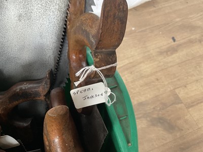 Lot 2495 - Collection of 20 saws to include antique saws with brass ridged steel blades by Henry Disston, J.G.Graves Ltd, W. Tyzack Sons & Turner Ltd, Slack Sellars & Co. Spear & Jackson, Alex...