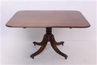 Lot 1621 - Regency mahogany breakfast table, the rounded...