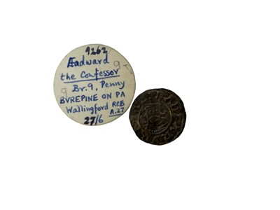 Lot 459 - Saxon - Edward The Confessor facing bust/small cross silver Penny R/ Bvrepine On PA (Mint of Wallingford) 1062-65 AD (N.B. Dent to flan) otherwise AVF Spink ref: 1183)