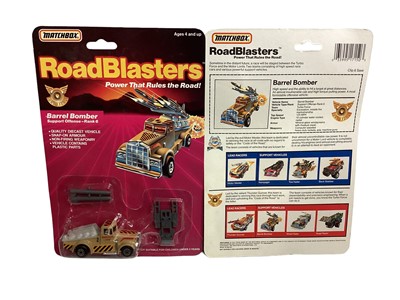 Lot 1925 - Matchbox (c1987) Road Blasters Turbo Force Thunder Gunner (Leader Driver) Barrel Bomber (x6), Road Raider, Road Razor (x2) (Defense Support) & Turbo Special (Reserve Racer) (11 total)