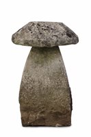 Lot 1623 - Antique staddle stone of large size,...