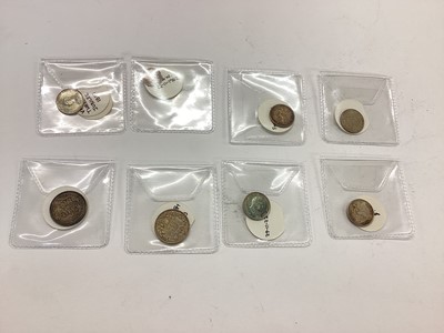 Lot 478 - G.B. - Mixed silver coins to include Six Pences George III 1817 AEF, Victoria JH 1888 GEF, Groats William IV 1836 x 2 AU, Victoria YH 1845 EF, JH 1887 x 2 EF-GEF & Three Half Pence Victoria...