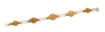 Lot 467 - Art Deco carved white coral and white gold bracelet