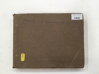 Lot 1435 - Interesting album of First World War photographs taken in Malta 1914-1919