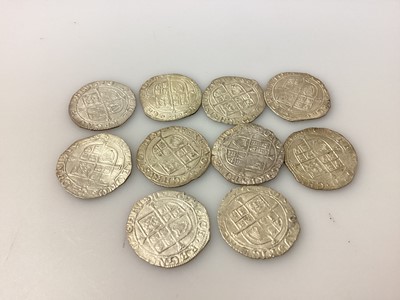 Lot 501 - G.B. - Charles I mixed silver hammered Shillings group E fifth bust types 4.3 with m/m anchor x 10 coins 1638-39 (N.B. m/m in various positions on both obv & rev), m/m triangle over anchor x...