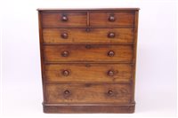 Lot 1637 - Good Victorian mahogany chest of local...