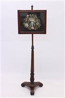 Lot 1640 - Unusual Regency mahogany music stand / fire...