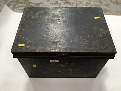 Lot 1464 - Collection of antique deeds and documents in tin trunk