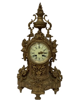 Lot 2646 - Large antique French gilt metal clock