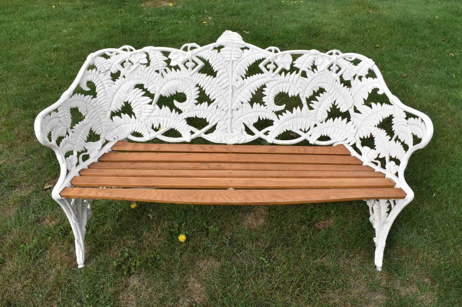 Lot 1566 - Victorian cast iron garden bench