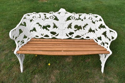 Lot 1254 - Victorian cast iron garden bench