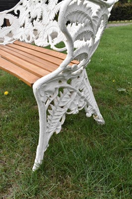 Lot 1566 - Victorian cast iron garden bench